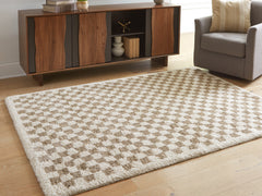 3 Brothers Decor - Ashley Furniture - Karamen Rug - Medium Rug / Taupe/Ivory - R407342