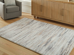 3 Brothers Decor - Ashley Furniture - Nace Rug - 5' x 7' Area Rug / Gray/Brown/White - R407472