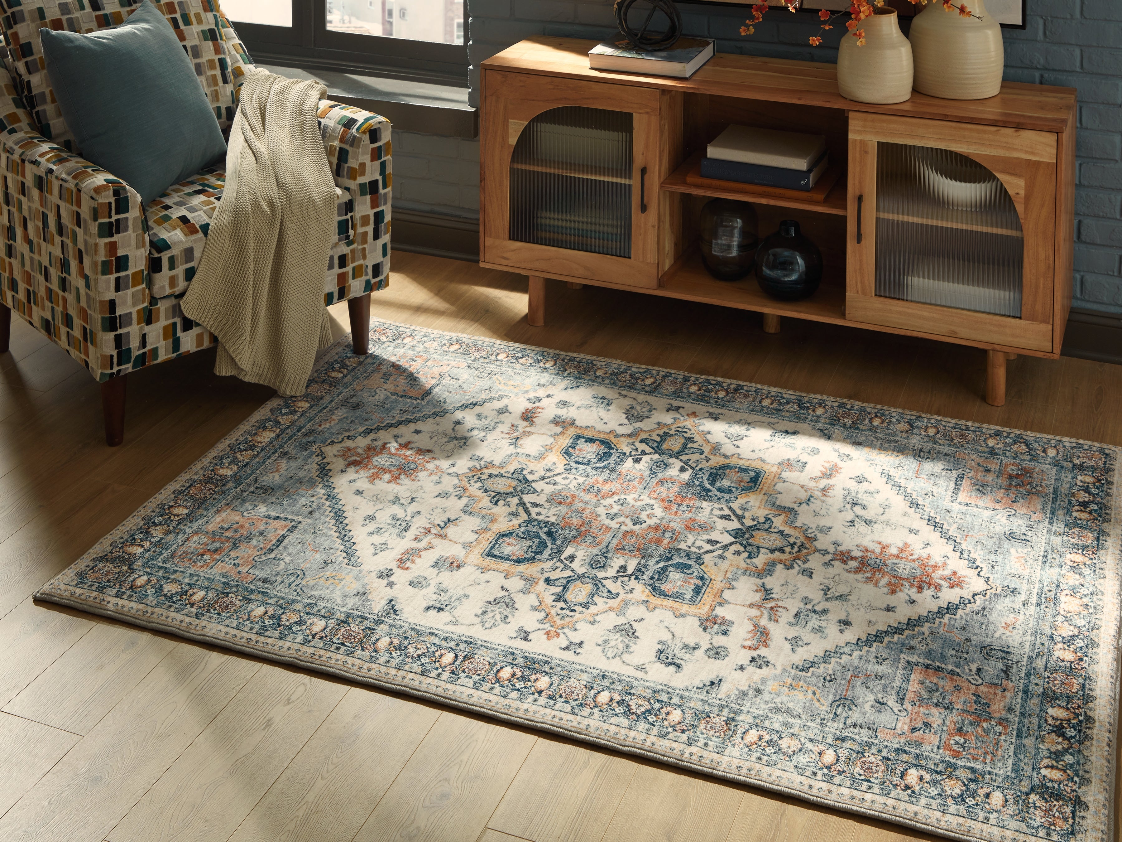 3 Brothers Decor - Ashley Furniture - Wallney Rug - 5' x 7' Area Rug / Multi - R407492