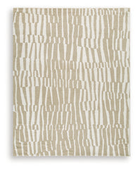 3 Brothers Decor - Ashley Furniture - Corrbell Rug - 5' x 7' Area Rug / Beige/White - R407632