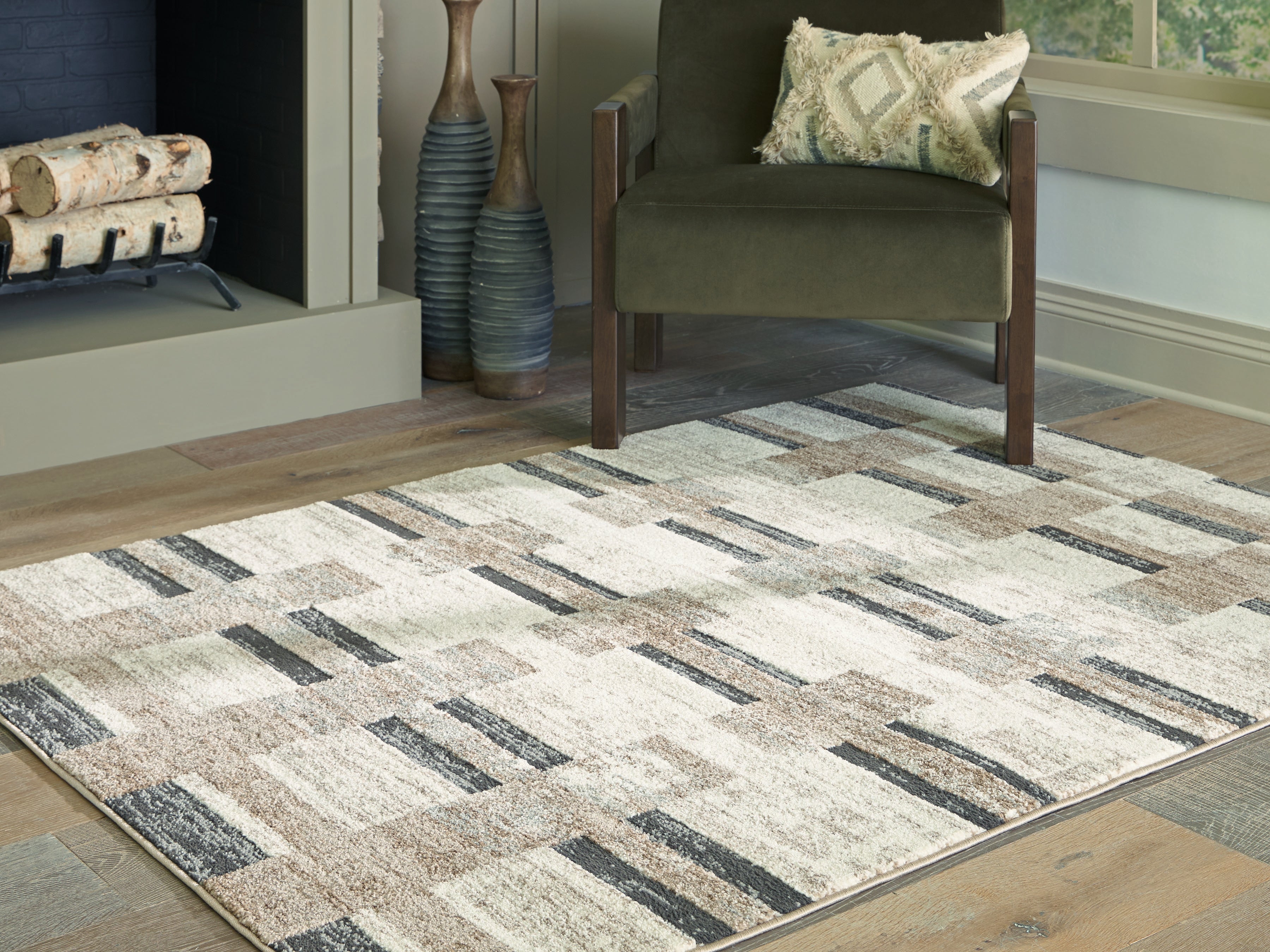 3 Brothers Decor - Ashley Furniture - Alstone Rug - 5'3" x 7' Area Rug / Multi - R407732