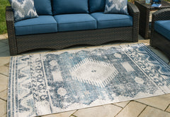 3 Brothers Decor - Ashley Furniture - Daddridge Rug - 8' x 10' Rug / Blue/Gray/Ivory - R900101