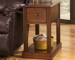 3 Brothers Decor - Ashley Furniture - Breegin Chairside End Table - Chair Side End Table / Brown - T007-527