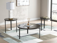 3 Brothers Decor - Ashley Furniture - Dorylin Table (Set of 3) - Occasional Table Set (3/CN) / Black - T139-13