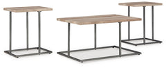 3 Brothers Decor - Ashley Furniture - Albreane Table (Set of 3) - Occasional Table Set (3/CN) / Grayish Brown/Black - T147-13