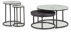 3 Brothers Decor - Ashley Furniture - Jusmour Table (Set of 4) - Occasional Nesting TBL (4/CN) / Black/White - T161-14
