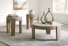 3 Brothers Decor - Ashley Furniture - Guystone Table (Set of 3) - Occasional Table Set (3/CN) / Light Brown - T237-13