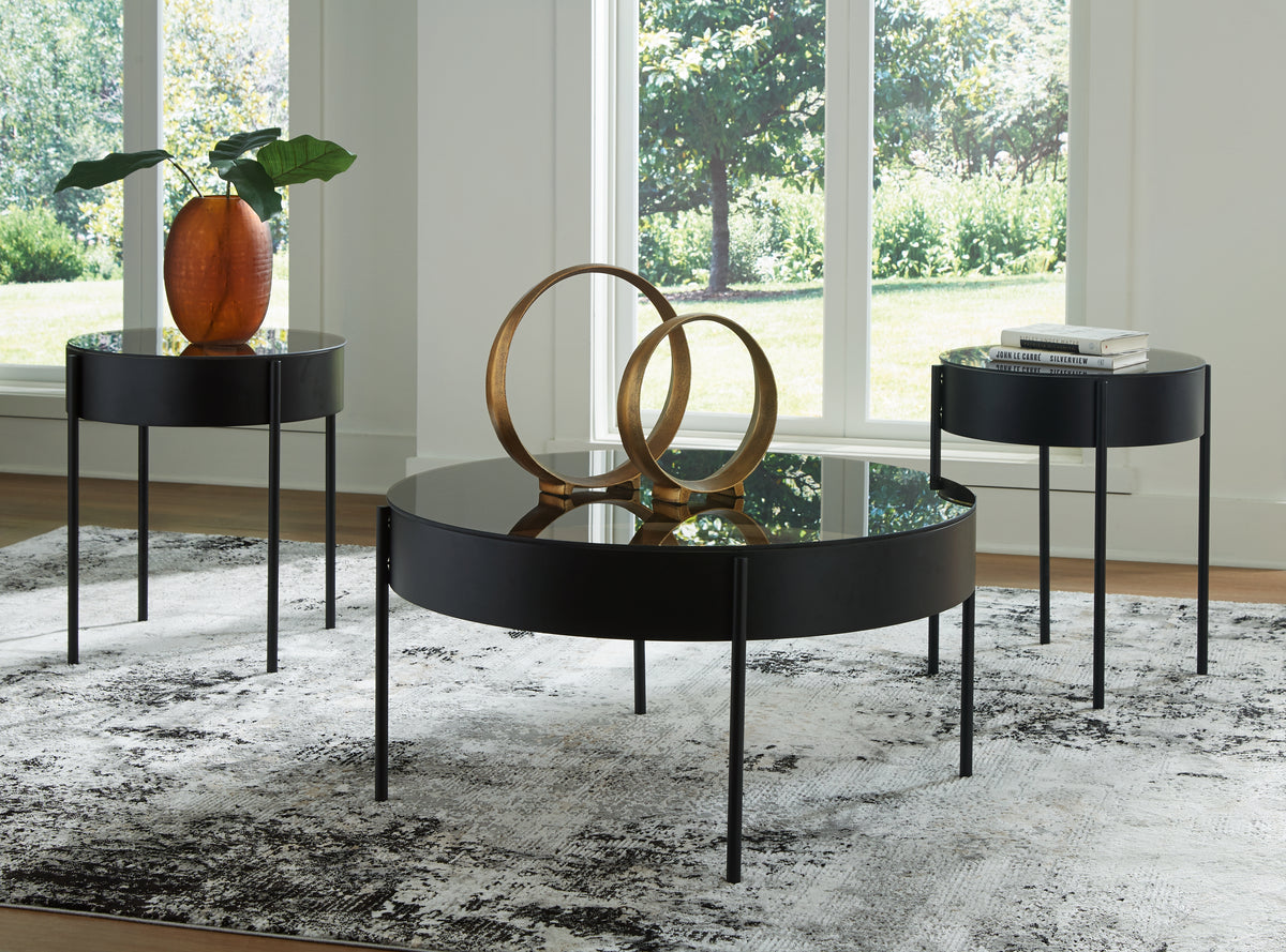 3 Brothers Decor - Ashley Furniture - Ardoline Table (Set of 3) - Occasional Table Set (3/CN) / Black - T280-13