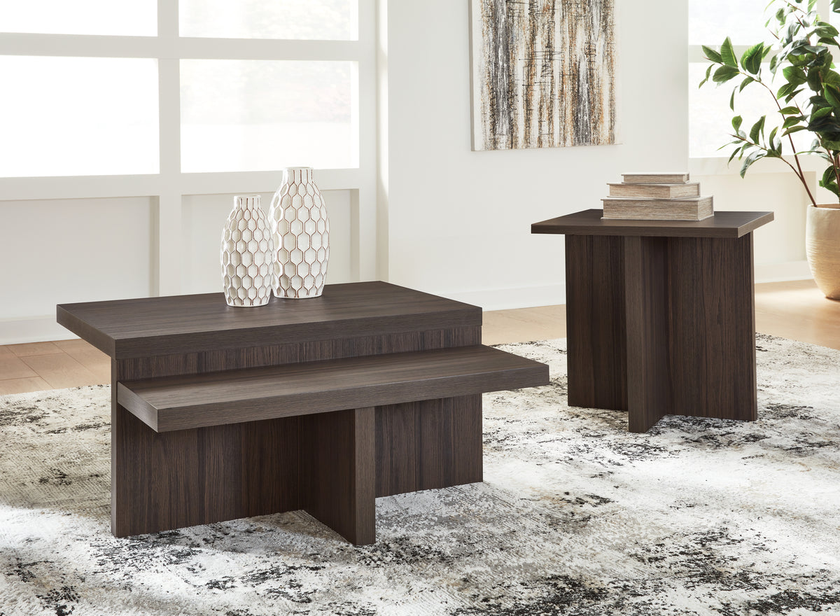3 Brothers Decor - Ashley Furniture - Zendex Table (Set of 2) - Occasional Table Set (Set of 2) / Brown - T304-12