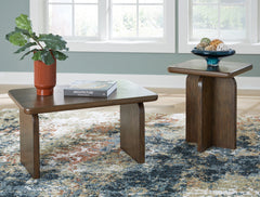 3 Brothers Decor - Ashley Furniture - Shawbeck Table (Set of 2) - Occasional Table Set (Set of 2) / Medium Brown - T315-12
