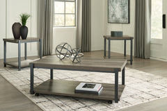 3 Brothers Decor - Ashley Furniture - Wilmaden Table (Set of 3) - Occasional Table Set (3/CN) / Gray/Black - T393-13