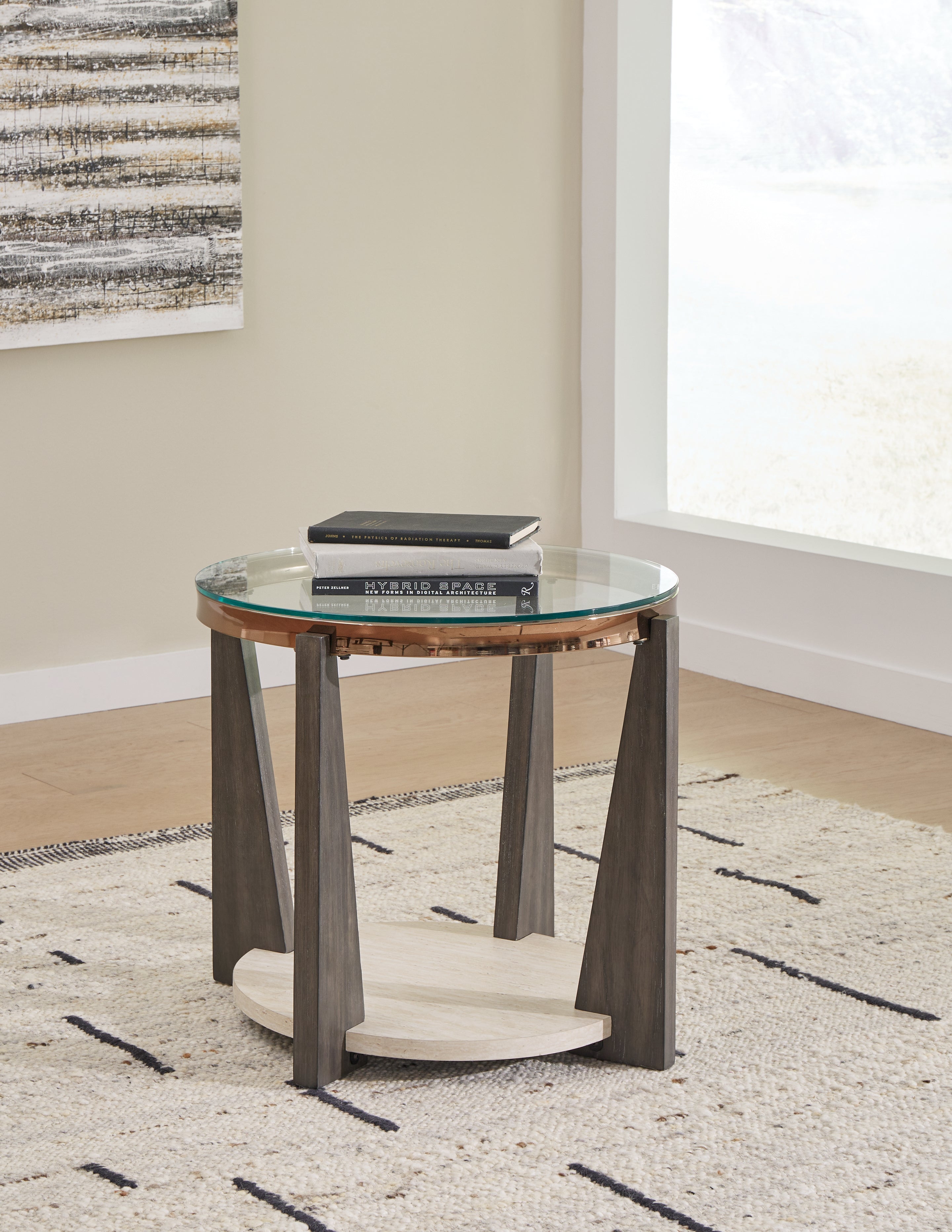 3 Brothers Decor - Ashley Furniture - Frazwa End Table - Round End Table / Multi - T432-6