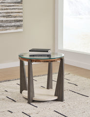 3 Brothers Decor - Ashley Furniture - Frazwa End Table - Round End Table / Multi - T432-6