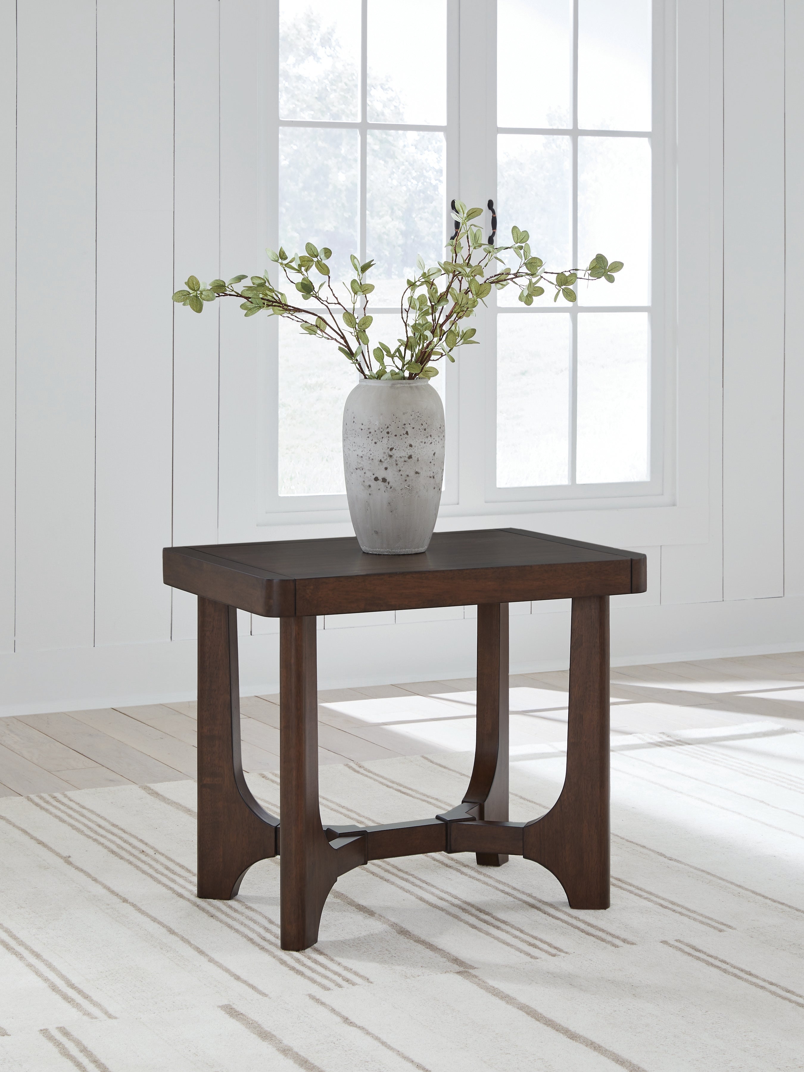 3 Brothers Decor - Ashley Furniture - Korestone End Table - Rectangular End Table / Dark Brown - T438-3