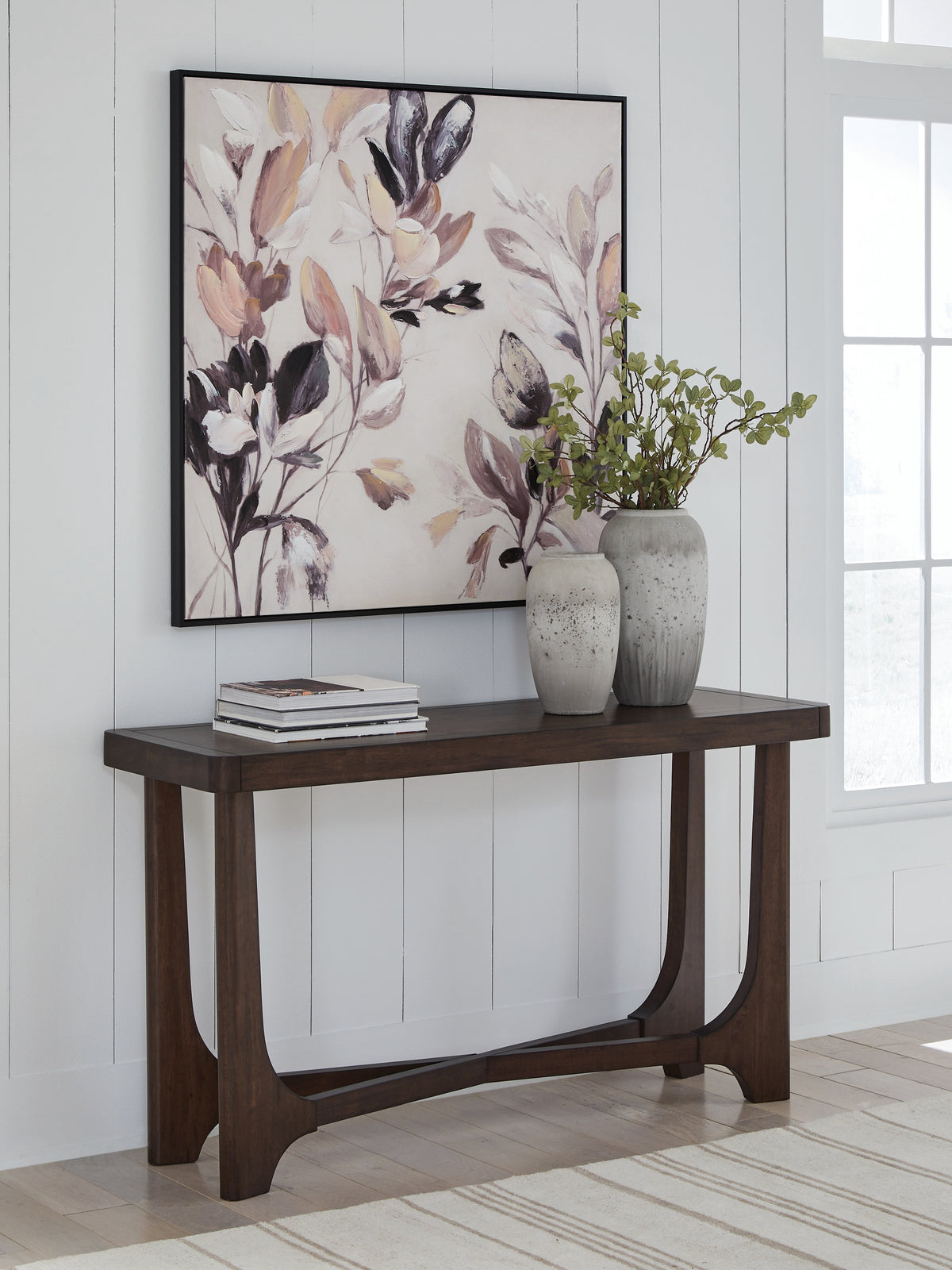 3 Brothers Decor - Ashley Furniture - Korestone Sofa Table - Sofa Table / Dark Brown - T438-4