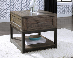 3 Brothers Decor - Ashley Furniture - Johurst End Table - Rectangular End Table / Grayish Brown - T444-3