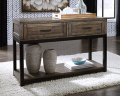 3 Brothers Decor - Ashley Furniture - Johurst Sofa/Console Table - Sofa Table / Grayish Brown - T444-4