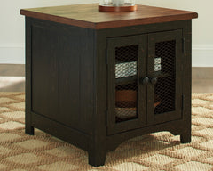 3 Brothers Decor - Ashley Furniture - Valebeck End Table - Rectangular End Table / Black/Brown - T468-3