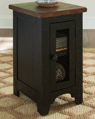 3 Brothers Decor - Ashley Furniture - Valebeck Chairside End Table - Chair Side End Table / Black/Brown - T468-7