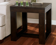 3 Brothers Decor - Ashley Furniture - Watson End Table - Square End Table / Dark Brown - T481-2