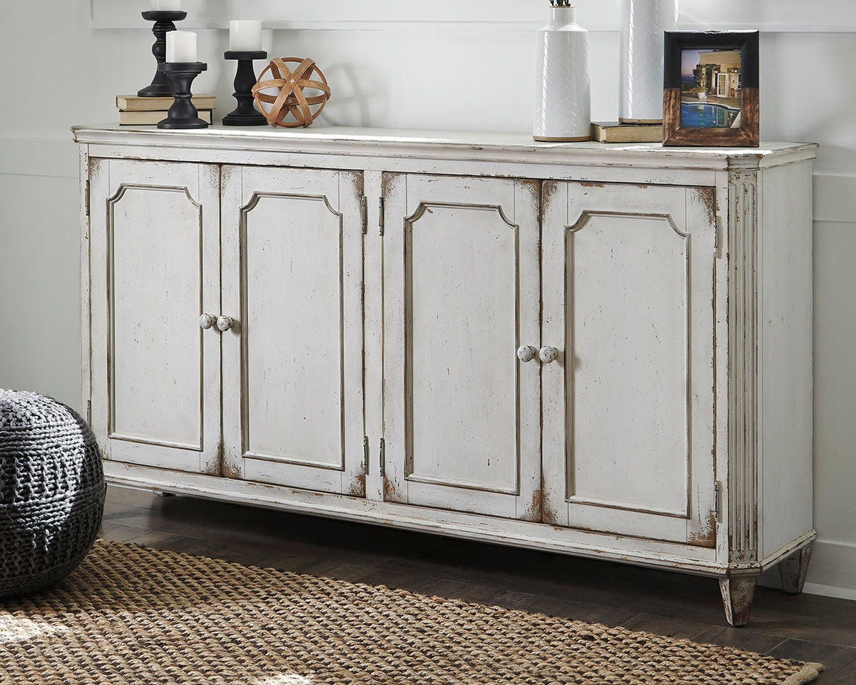 3 Brothers Decor - Ashley Furniture - Mirimyn Accent Cabinet - Accent Cabinet / Antique White - T505-560