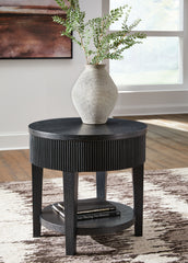 3 Brothers Decor - Ashley Furniture - Marstream End Table - Round End Table / Black - T551-6