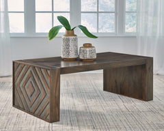 3 Brothers Decor - Ashley Furniture - Dreggan Coffee Table - Rectangular Cocktail Table / Brown - T567-1