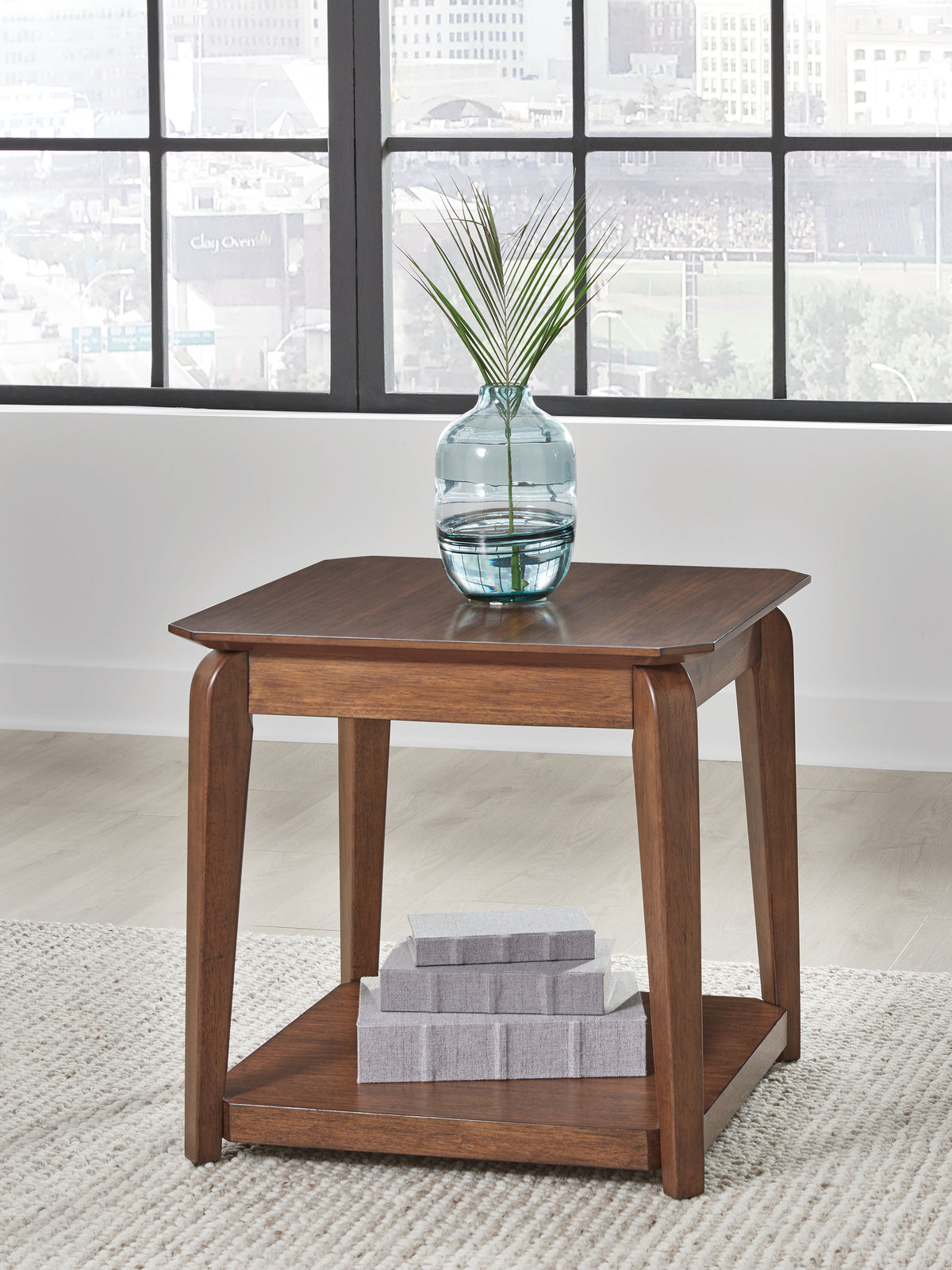 3 Brothers Decor - Ashley Furniture - Trenmour End Table - Square End Table / Medium Brown - T596-2