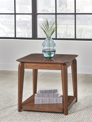 3 Brothers Decor - Ashley Furniture - Trenmour End Table - Square End Table / Medium Brown - T596-2