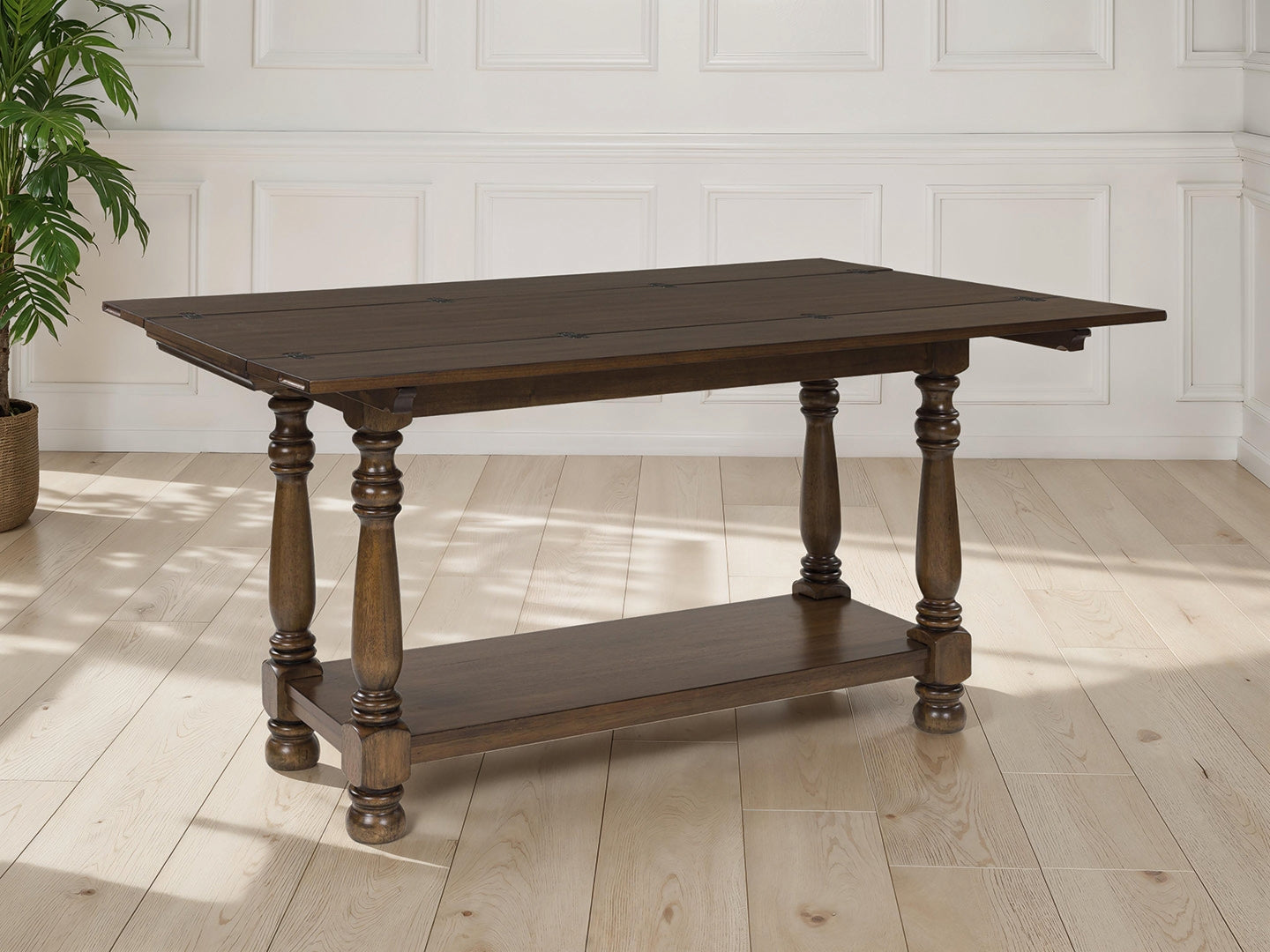 3 Brothers Decor - Ashley Furniture - Sturlayne Flip Top Sofa Table - Flip Top Sofa Table / Brown - T609-4