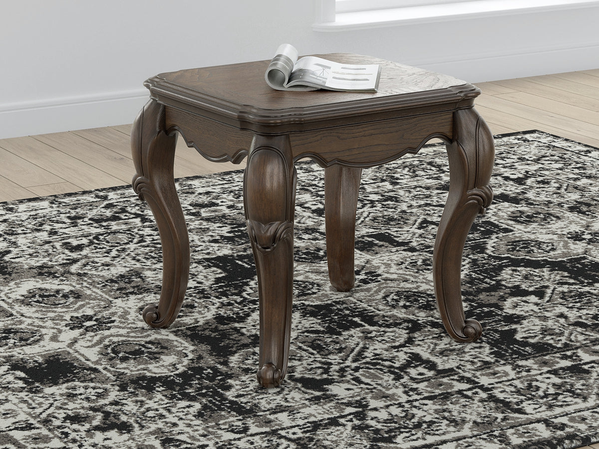3 Brothers Decor - Ashley Furniture - Maylee End Table - Rectangular End Table / Dark Brown - T617-3