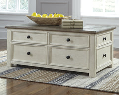 3 Brothers Decor - Ashley Furniture - Bolanburg Coffee Table with Lift Top - Lift Top Cocktail Table / Two-tone - T637-20
