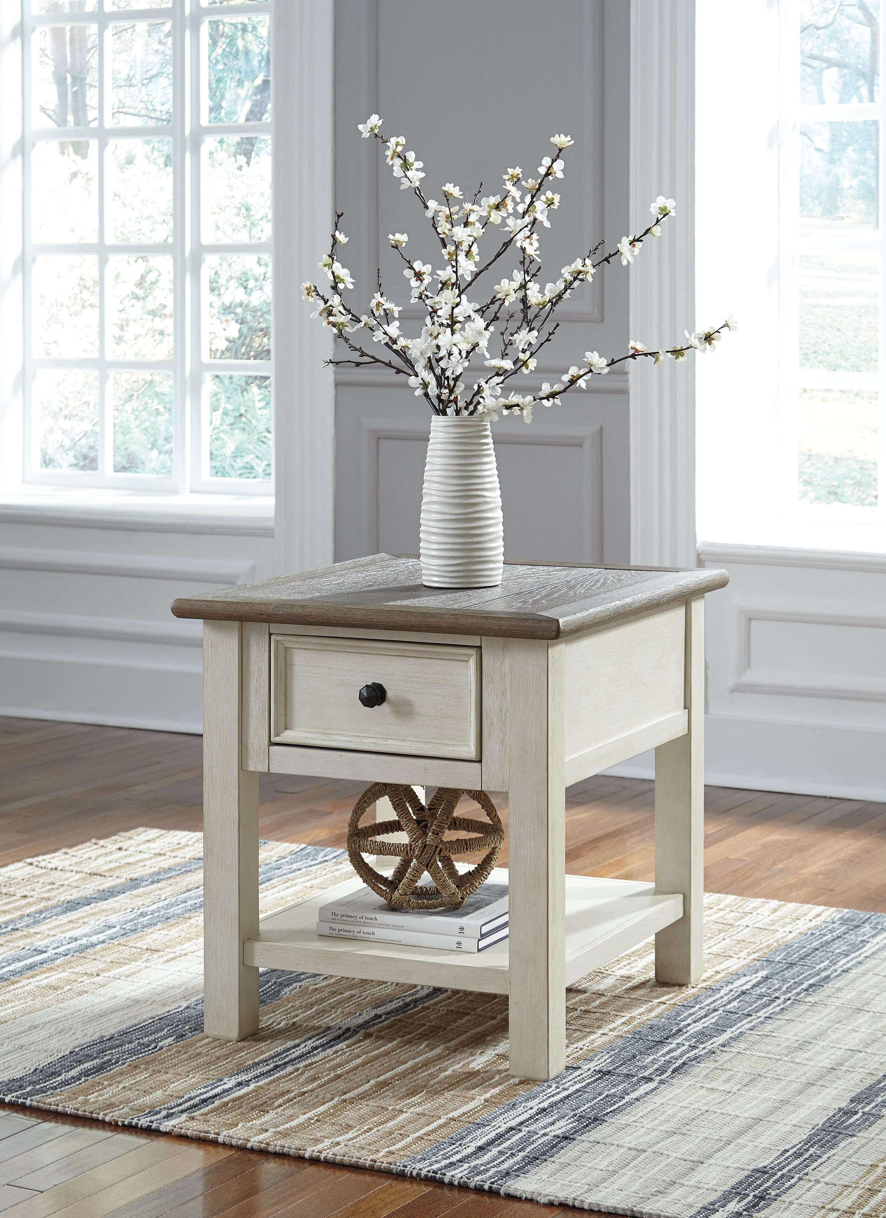 3 Brothers Decor - Ashley Furniture - Bolanburg End Table - Rectangular End Table / Two-tone - T637-3