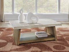 3 Brothers Decor - Ashley Furniture - Brendalhouse Coffee Table - Rectangular Cocktail Table / Light Brown - T642-1