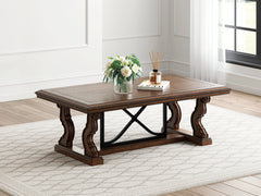 3 Brothers Decor - Ashley Furniture - Maylee Coffee Table - Rectangular Cocktail Table / Dark Brown - T647-1