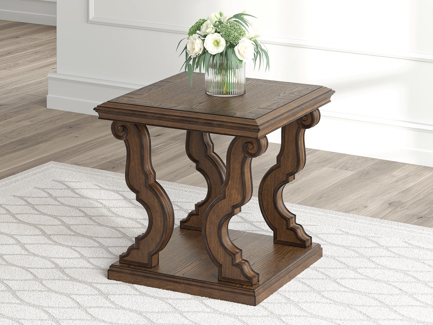 3 Brothers Decor - Ashley Furniture - Maylee End Table - Square End Table / Dark Brown - T647-2