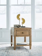 3 Brothers Decor - Ashley Furniture - Sharlance End Table - Rectangular End Table / Light Brown - T655-3