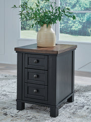 3 Brothers Decor - Ashley Furniture - Wildenauer Chairside End Table - Chair Side End Table / Brown/Black - T664-7