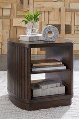 3 Brothers Decor - Ashley Furniture - Korestone End Table - Square End Table / Dark Brown - T679-2