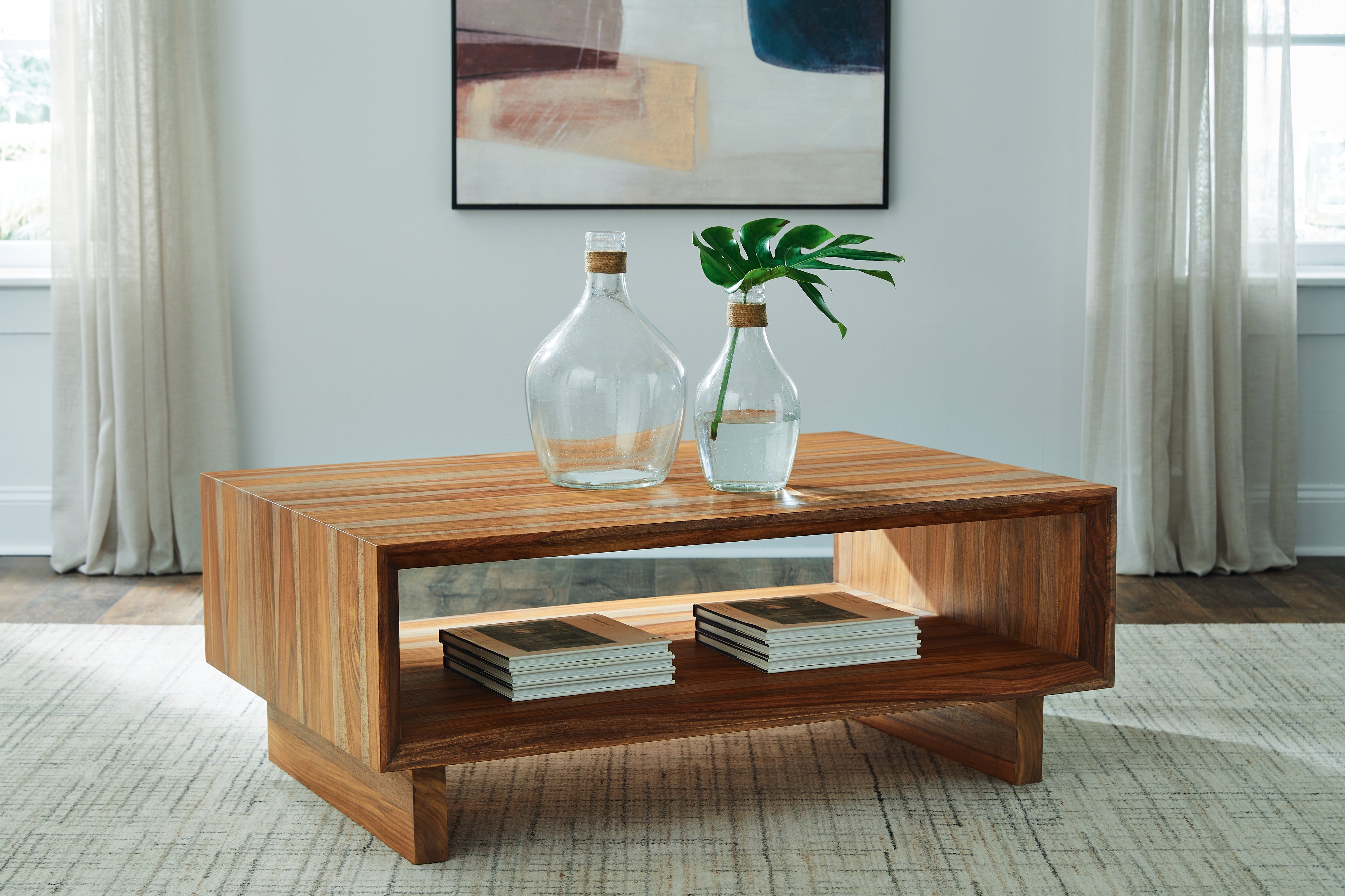 3 Brothers Decor - Ashley Furniture - Dressonni Coffee Table - Rectangular Cocktail Table / Brown - T690-1