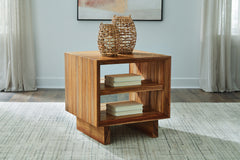 3 Brothers Decor - Ashley Furniture - Dressonni End Table - Square End Table / Brown - T690-2