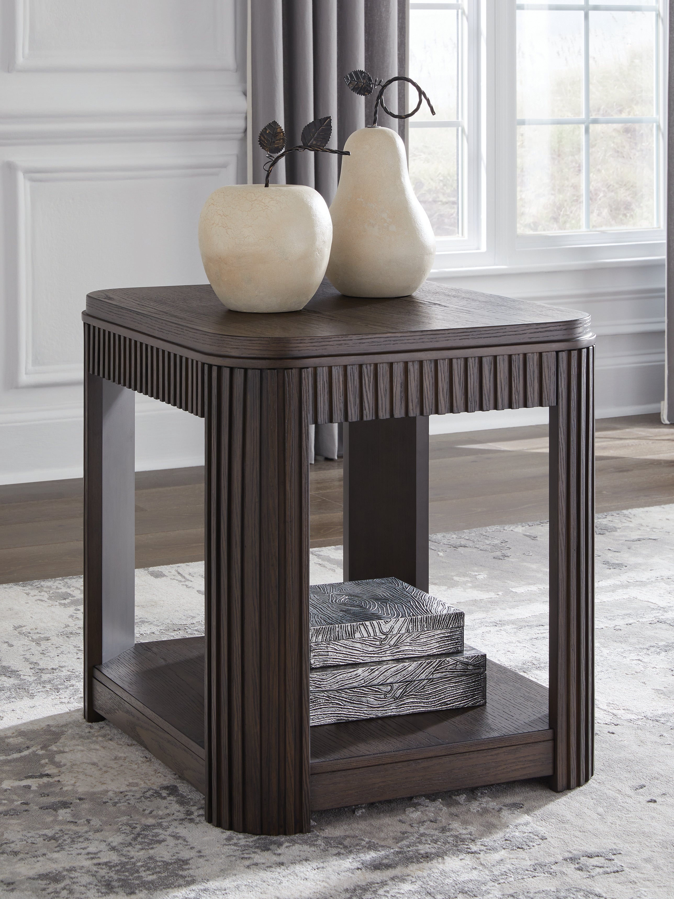 3 Brothers Decor - Ashley Furniture - Carlibrie End Table - Rectangular End Table / Warm Brown - T700-3