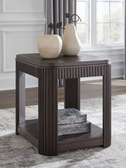 3 Brothers Decor - Ashley Furniture - Carlibrie End Table - Rectangular End Table / Warm Brown - T700-3