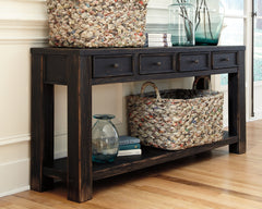 3 Brothers Decor - Ashley Furniture - Gavelston Sofa/Console Table - Sofa Table / Black - T732-4