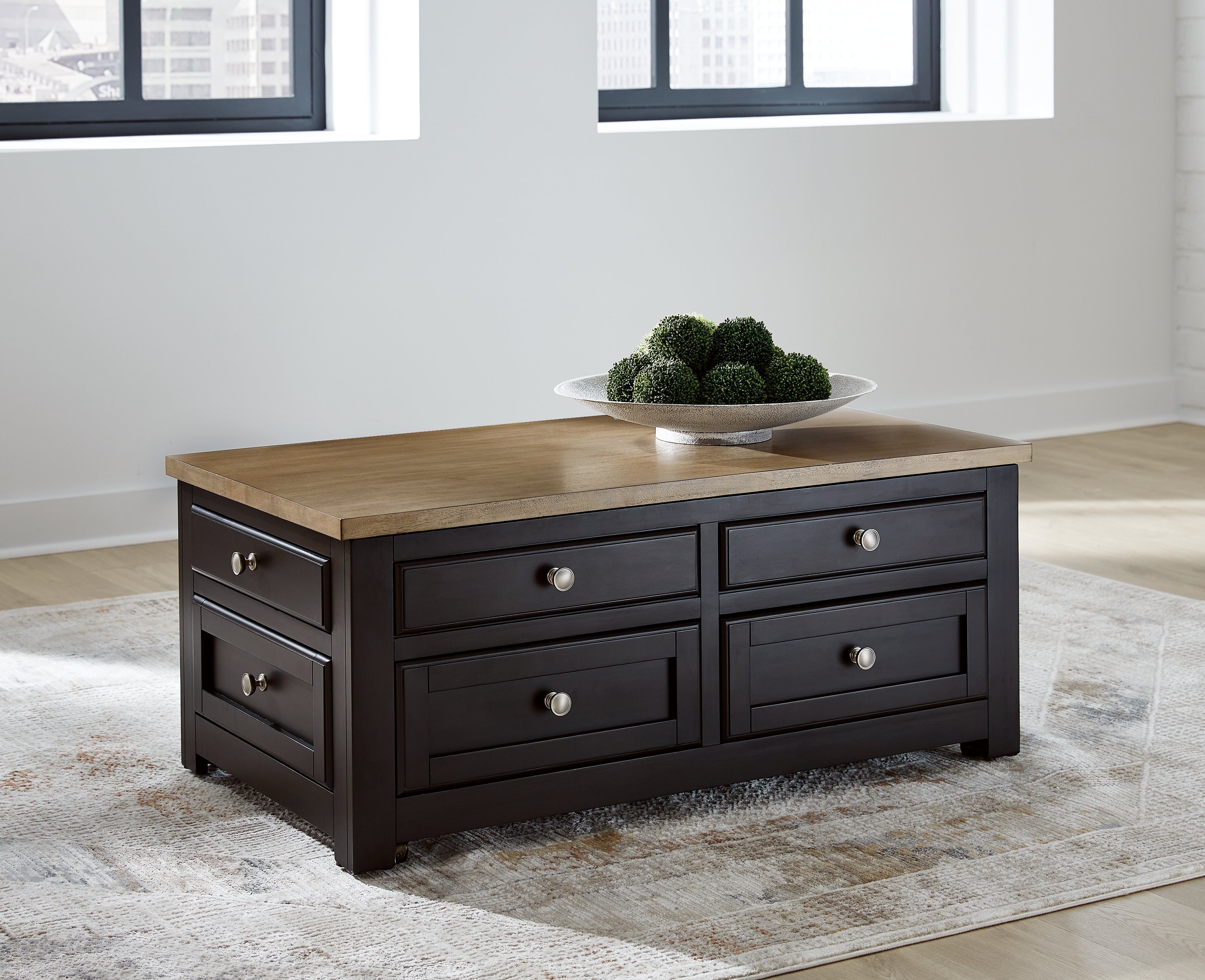 3 Brothers Decor - Ashley Furniture - Drazmine Lift-Top Coffee Table - Lift Top Cocktail Table / Brown - T734-20
