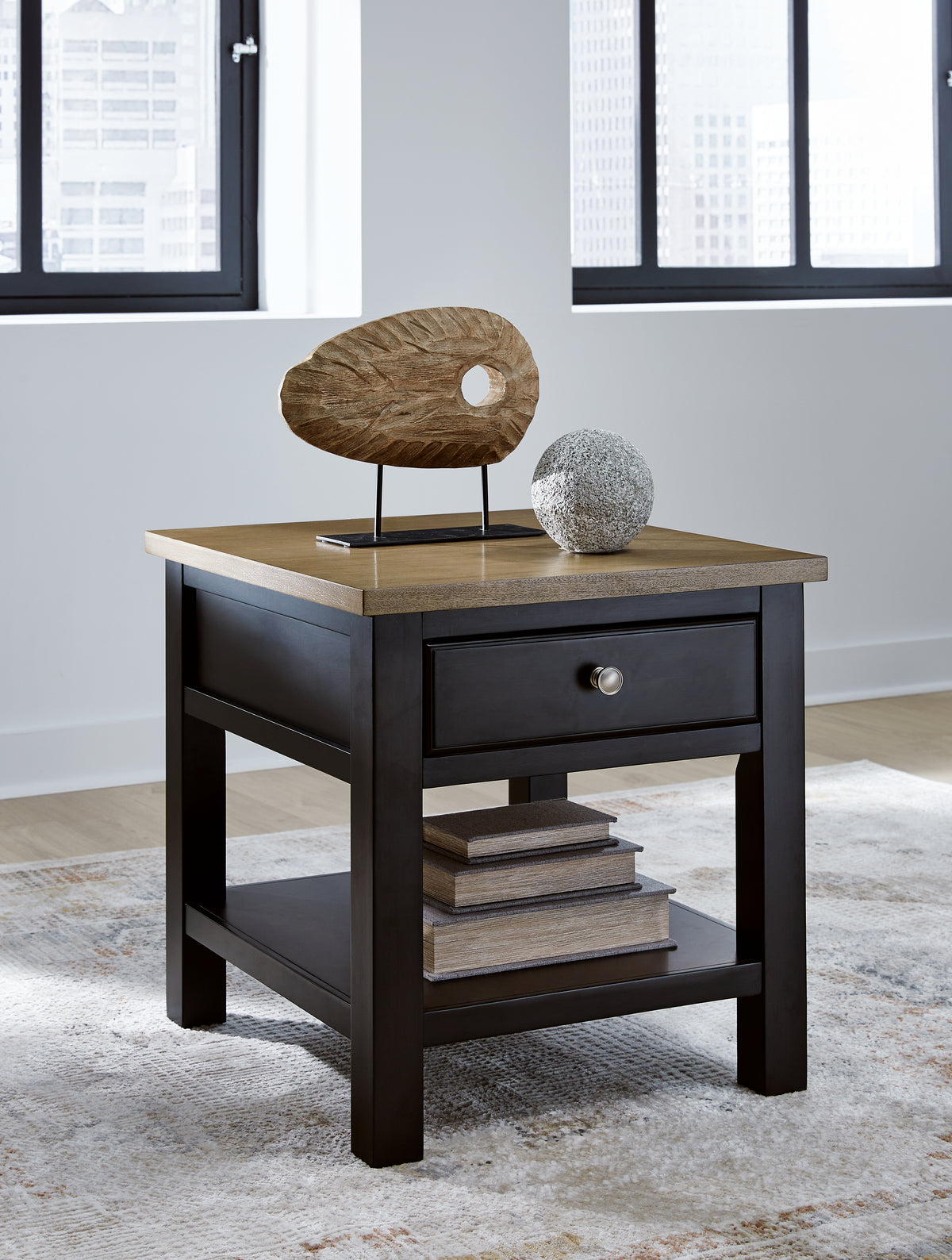 3 Brothers Decor - Ashley Furniture - Drazmine End Table - Rectangular End Table / Brown - T734-3