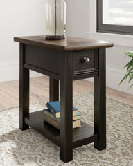 3 Brothers Decor - Ashley Furniture - Tyler Creek Chairside End Table - Chair Side End Table / Grayish Brown/Black - T736-107