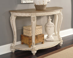 3 Brothers Decor - Ashley Furniture - Realyn Sofa Table - Sofa Table / White/Brown - T743-4