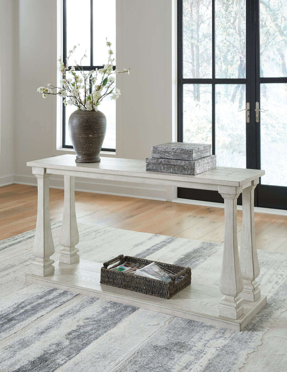 3 Brothers Decor - Ashley Furniture - Arlendyne Sofa Table - Sofa Table / Antique White - T747-4