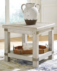 3 Brothers Decor - Ashley Furniture - Carynhurst End Table - Rectangular End Table / White Wash Gray - T757-3